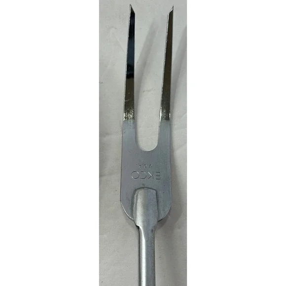 Vintage EKCO USA BBQ Utensils Set Turner Spatula‎ and Fork Yellow Handle - Picture 5 of 8